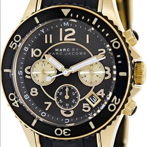 Marc Jacobs Rock Matte Black Chronograph Watch